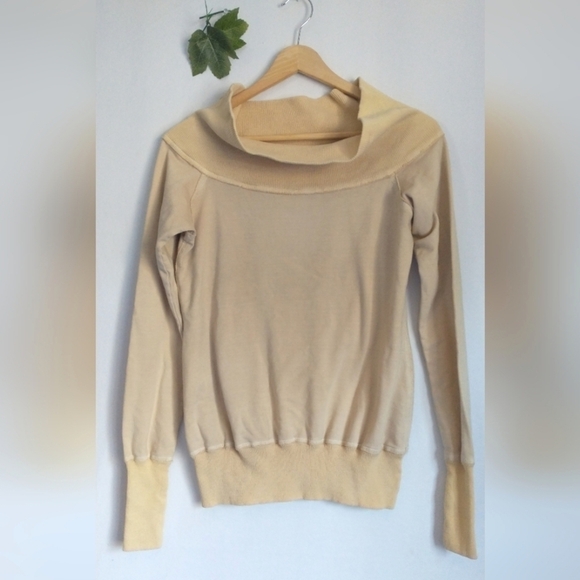 Y2K 90's Vintage Gold & Craft Long Sleeve Cowl Neck Sweater Top Size Medium - Picture 1 of 7